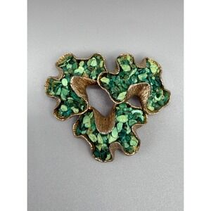 Edward Swoboda Vintage Jade Gemstone Brooch #935